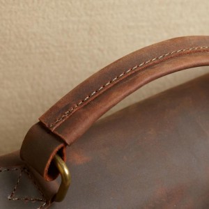 AT1 MESSENGER I VINTAGE™ Mallette porte-documents en canvas et cuir naturel, sac à bandoulière 5 couleurs 